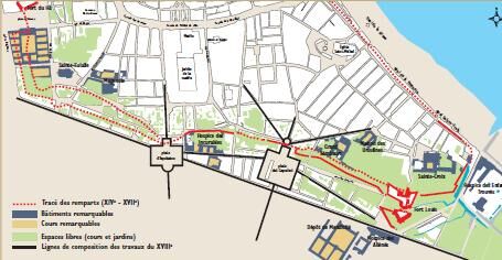 Plan de Bordeaux vers 1830