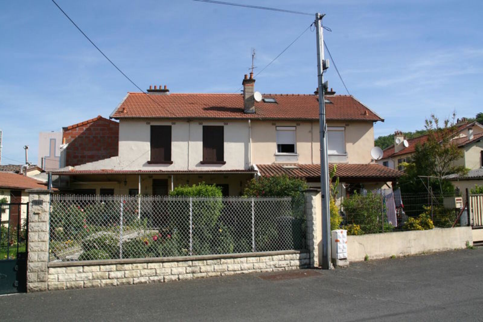 Façade d'une maison de la cité ouvrière Maupéou