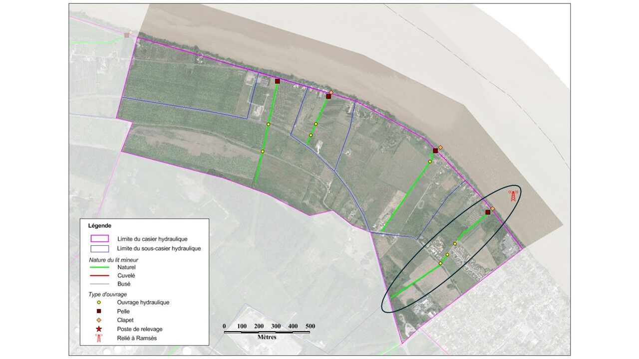 Cartographie des ouvrages présents sur la jalle du Fourat, 2018
