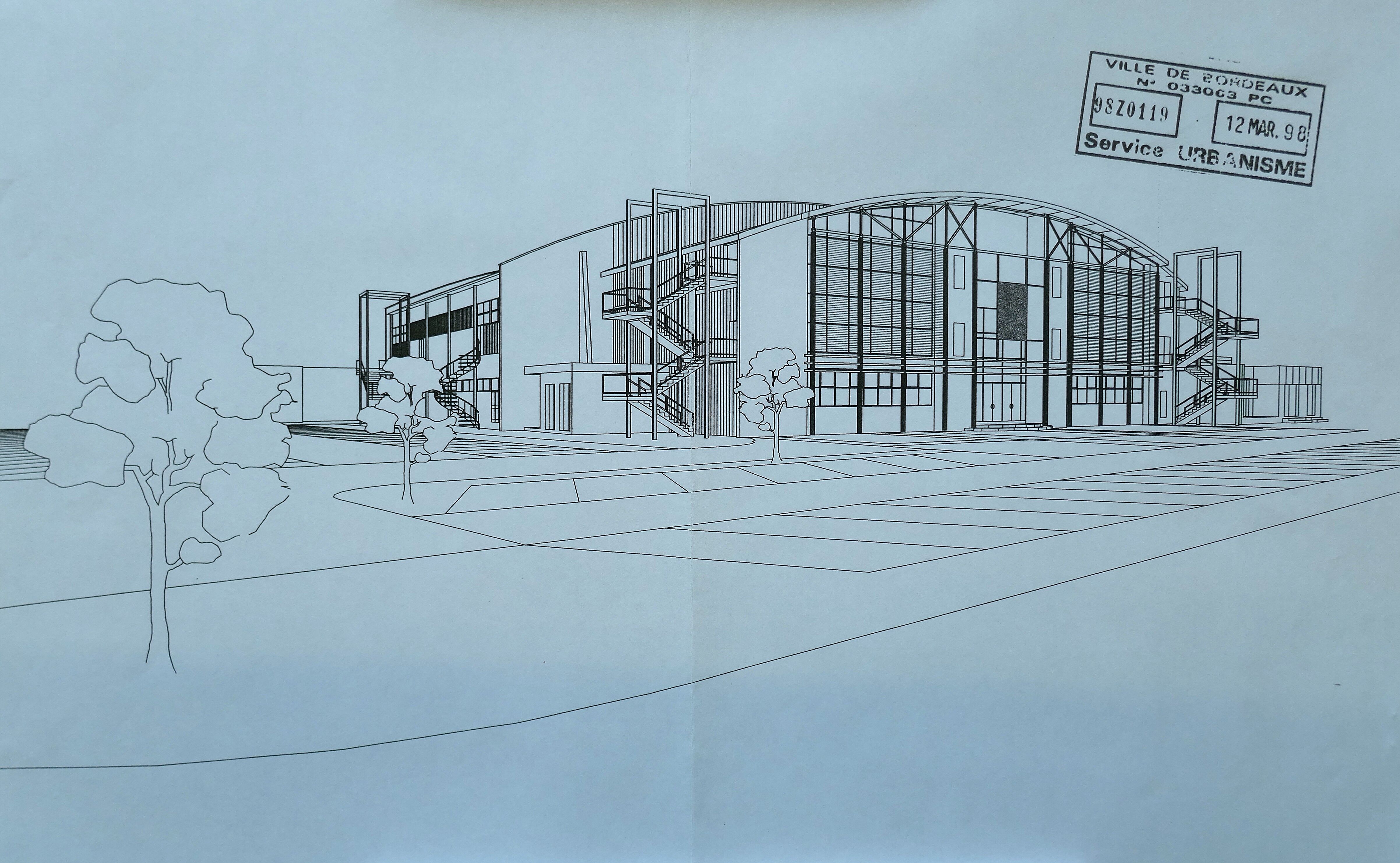 Perspective du nouveau projet par l'architecte Claude Chatenet en 1998.